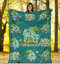 Let's Go Bulbasaur Pokemon Fleece Blanket Funny Gift For Fan 1 - PerfectIvy