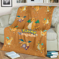Let's Go Dragonite Pokemon Fleece Blanket Funny Gift For Fan 3 - PerfectIvy
