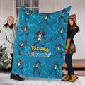Let's Go Lucario Pokemon Fleece Blanket Funny Gift Idea 6 - PerfectIvy