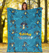Let's Go Lucario Pokemon Fleece Blanket Funny Gift Idea 1 - PerfectIvy