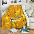 Let's Go Pikachu Pokemon Fleece Blanket Funny Gift Idea 2 - PerfectIvy