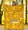 Let's Go Pikachu Pokemon Fleece Blanket Funny Gift Idea 1 - PerfectIvy