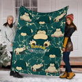 Let's Go Snorlax Fleece Blanket Funny Gift Idea Poke Lazy Fan 6 - PerfectIvy