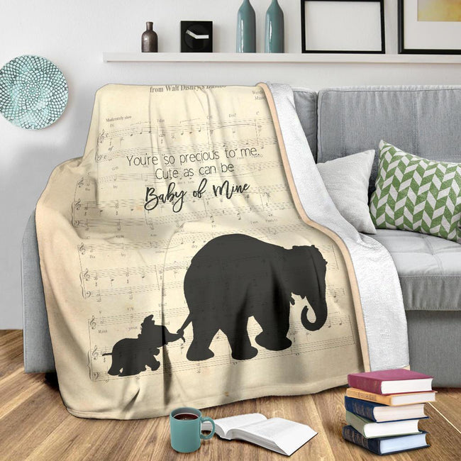 Lyric Song Mom Love Dumbo Fleece Blanket For Bedding Decor 3 - PerfectIvy