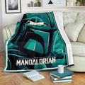 Mandalorian Fleece Blanket Funny Baby Yoda Bounty Hunter 2 - PerfectIvy