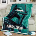 Mandalorian Fleece Blanket Funny Baby Yoda Bounty Hunter 3 - PerfectIvy