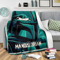 Mandalorian Fleece Blanket Funny Baby Yoda Bounty Hunter 4 - PerfectIvy