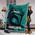 Mandalorian Fleece Blanket Funny Baby Yoda Bounty Hunter 6 - PerfectIvy