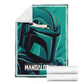 Mandalorian Fleece Blanket Funny Baby Yoda Bounty Hunter 7 - PerfectIvy