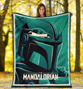 Mandalorian Fleece Blanket Funny Baby Yoda Bounty Hunter 1 - PerfectIvy