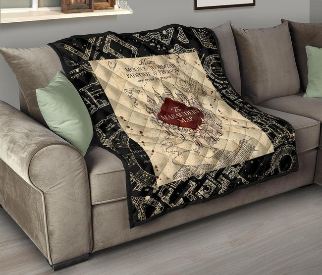 Marauders Map Quilt Blanket For Harry Potter Fan Gift 9 - PerfectIvy