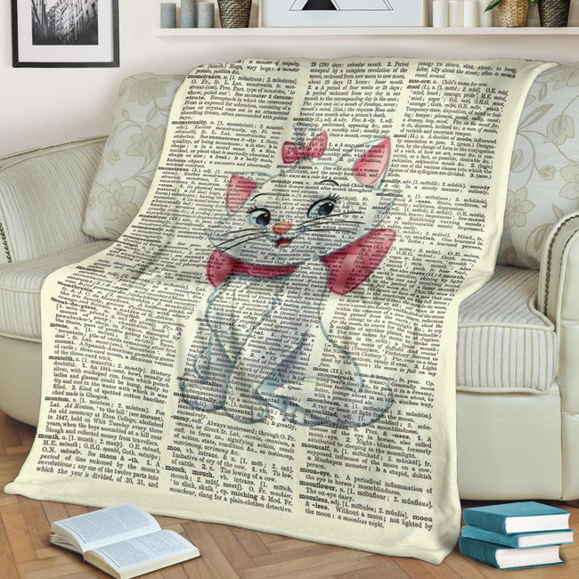 Marie Aristocats Fleece Blanket For Bedding Decor Gift 2 - PerfectIvy