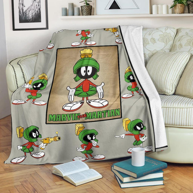 Marvin the Martian Fleece Blanket Cartoon Bedding Decor Idea 2 - PerfectIvy