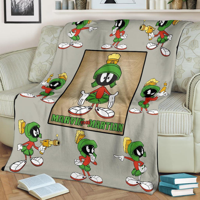 Marvin the Martian Fleece Blanket Cartoon Bedding Decor Idea 3 - PerfectIvy