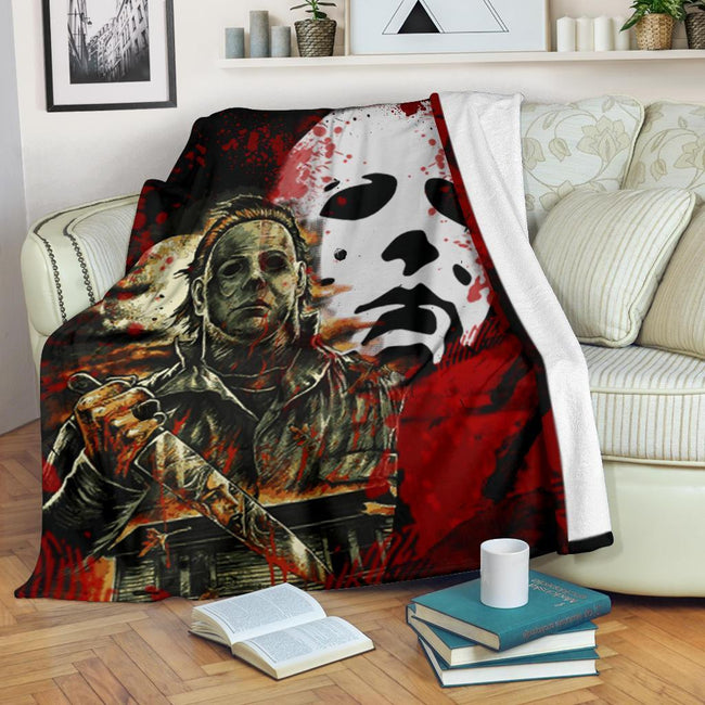 Michael Myers Fleece Blanket For Horror Bedding Decor 1 - PerfectIvy