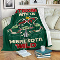 Minnesota Wild Baby Yoda Fleece Blanket The Force Is Strong 2 - PerfectIvy