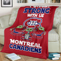 Montreal Canadiens Baby Yoda Fleece Blanket The Force Strong 3 - PerfectIvy