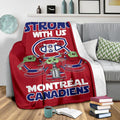 Montreal Canadiens Baby Yoda Fleece Blanket The Force Strong 4 - PerfectIvy