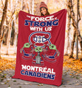Montreal Canadiens Baby Yoda Fleece Blanket The Force Strong 5 - PerfectIvy