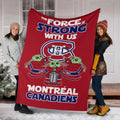 Montreal Canadiens Baby Yoda Fleece Blanket The Force Strong 6 - PerfectIvy