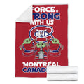 Montreal Canadiens Baby Yoda Fleece Blanket The Force Strong 7 - PerfectIvy