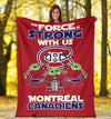 Montreal Canadiens Baby Yoda Fleece Blanket The Force Strong 1 - PerfectIvy