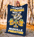 Nashville Predators Baby Yoda Fleece Blanket The Force Strong 5 - PerfectIvy