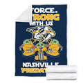 Nashville Predators Baby Yoda Fleece Blanket The Force Strong 7 - PerfectIvy