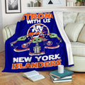 New York Islanders Baby Yoda Fleece Blanket The Force Strong 2 - PerfectIvy