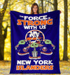 New York Islanders Baby Yoda Fleece Blanket The Force Strong 1 - PerfectIvy