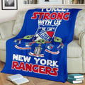 New York Rangers Baby Yoda Fleece Blanket The Force Strong 3 - PerfectIvy