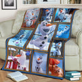 Olaf Fleece Blanket Funny Frozen Fan Gift Idea 3 - PerfectIvy