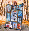 Olaf Fleece Blanket Funny Frozen Fan Gift Idea 5 - PerfectIvy
