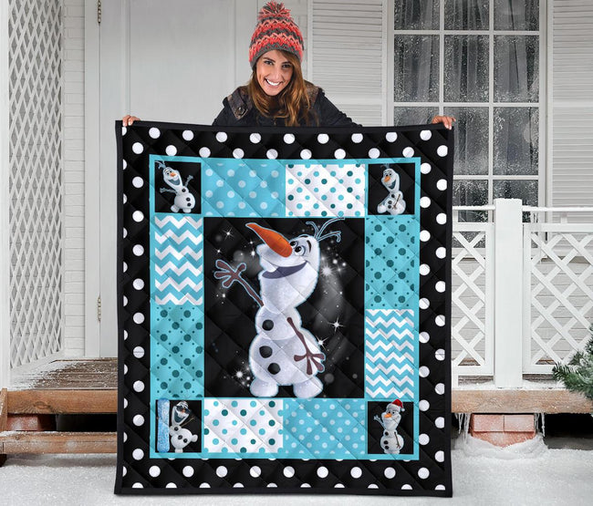 Olaf Quilt Blanket Cute Gift Idea For Cartoon Fan 3 - PerfectIvy