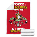 Ottawa Senators Baby Yoda Fleece Blanket The Force Strong 7 - PerfectIvy