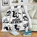 Pepe Le Pew Fleece Blanket Looney Tunes Fan Gift 3 - PerfectIvy
