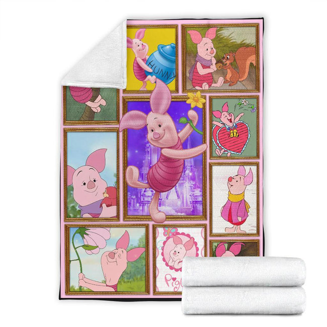 Piglet Fleece Blanket Winnie The Pooh Friends Fan Gift Idea 7 - PerfectIvy