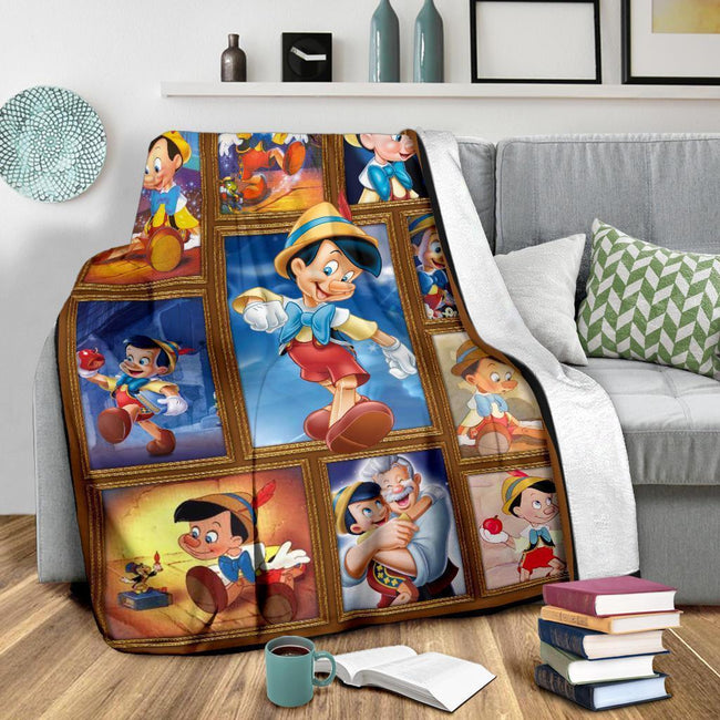 Pinocchio Fleece Blanket Amazing Cartoon Fan Gift Idea 4 - PerfectIvy