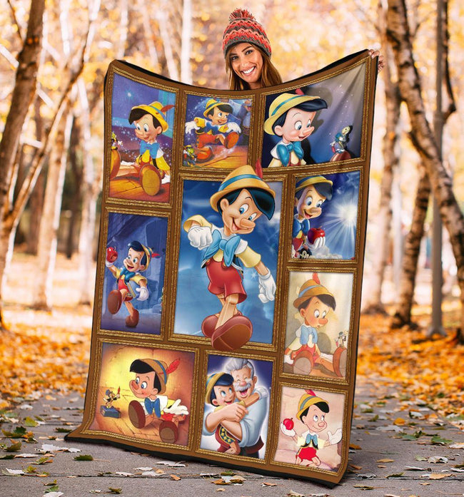 Pinocchio Fleece Blanket Amazing Cartoon Fan Gift Idea 5 - PerfectIvy