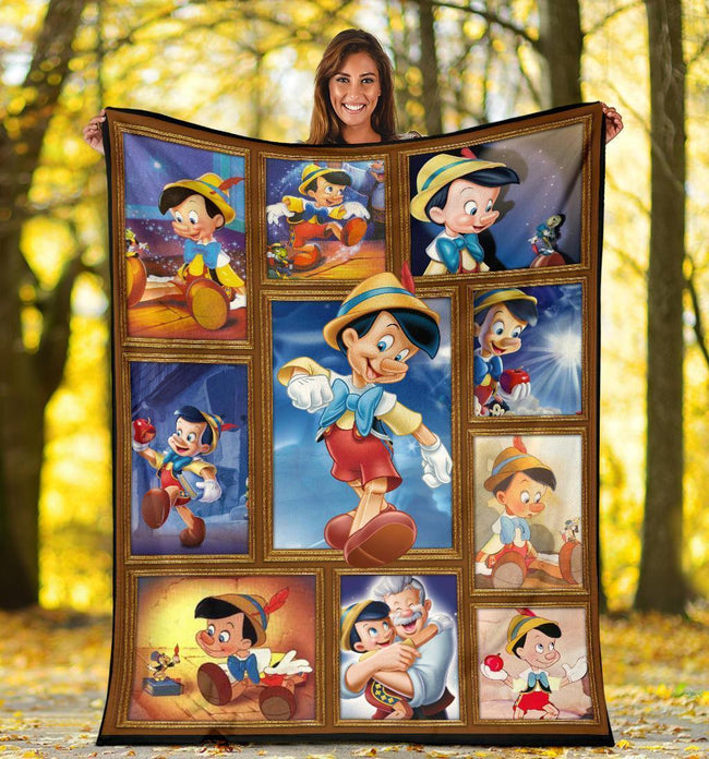 Pinocchio Fleece Blanket Amazing Cartoon Fan Gift Idea 1 - PerfectIvy