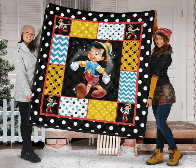 Pinocchio Quilt Blanket Cartoon Fan Gift Idea 2 - PerfectIvy