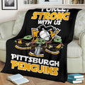 Pittsburgh Penguins Baby Yoda Fleece Blanket The Force Strong 3 - PerfectIvy