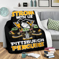 Pittsburgh Penguins Baby Yoda Fleece Blanket The Force Strong 4 - PerfectIvy