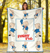 Porky Pig Fleece Blanket Looney Tunes Cartoon Fan 1 - PerfectIvy