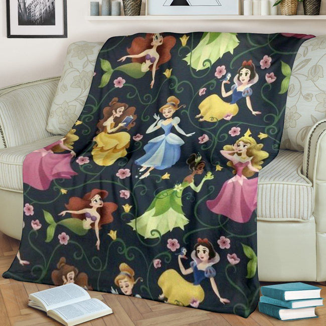 Princesses Fleece Blanket For Bedding Decor 2 - PerfectIvy