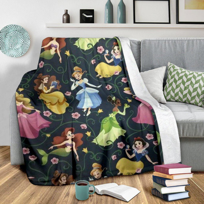 Princesses Fleece Blanket For Bedding Decor 3 - PerfectIvy