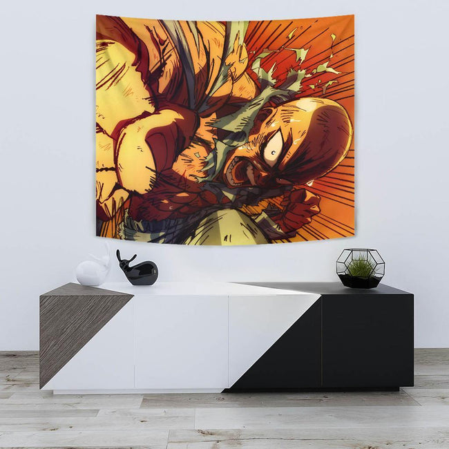 Saitama One Punch Man Tapestry For Anime Fan Gift 2 - PerfectIvy