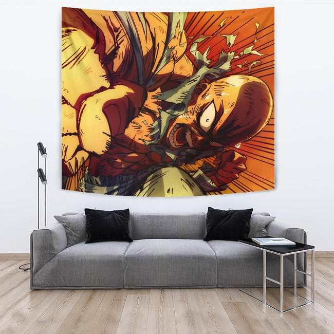 Saitama One Punch Man Tapestry For Anime Fan Gift 4 - PerfectIvy