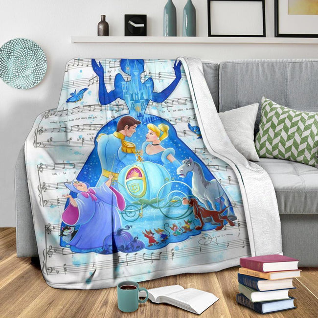 Song Lyric Cinderella Fleece Blanket For Bedding Decor 3 - PerfectIvy