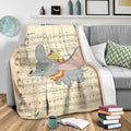 Song Lyric Flying Dumbo Fleece Blanket For Bedding Decor 3 - PerfectIvy
